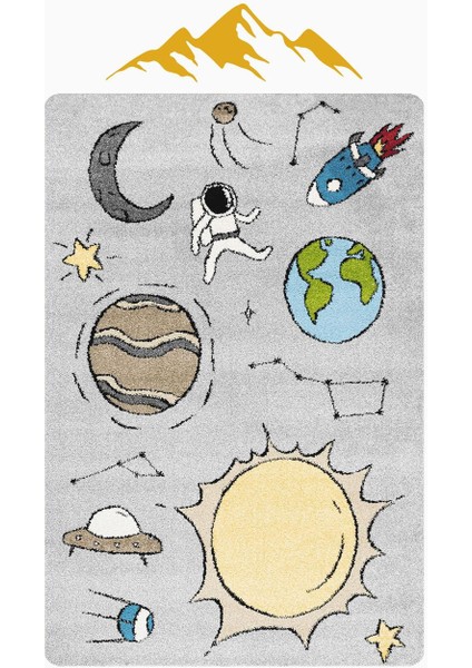 Dijital Baskı Kaymaz Tabanlı Çocuk ve Genç Odası Halısı H1046 modelleri