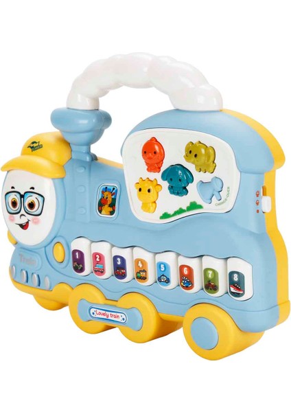 Sesli ve Işıklı Piyanolu Tren - Mavi indirimleri