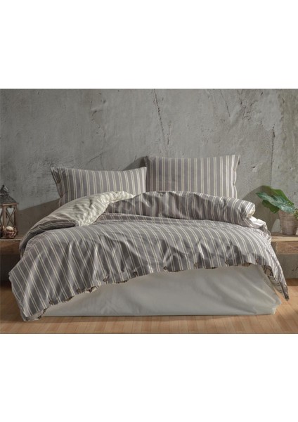 Butik Native Serisi Çift Kişilik Nev Takımı Madras V1 Gri