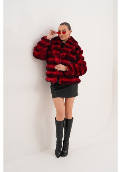 Şal Yaka Desenli Çinçila Ceket indirimleri