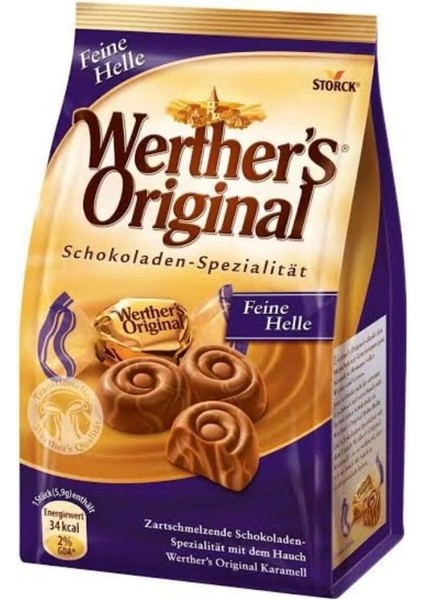 Werther’s Original Feine Helle 153G – Sütlü Çikolatalı Karamel Dolgulu Şeker