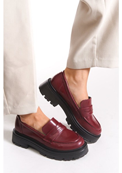 Kadın Günlük Loafer Ayakkabı 0012920 Bordo fiyatları
