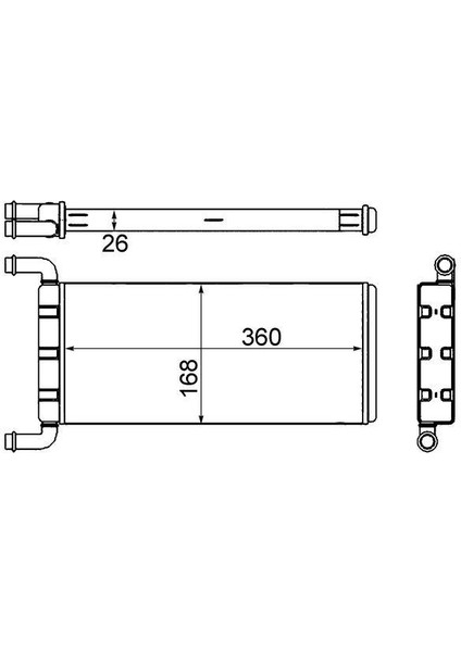 AH241000S Kalorıfer Radyatoru Mercedes Sprınter B906 . Vw Crafter 30-35-50 A0038358901-2E0819017C