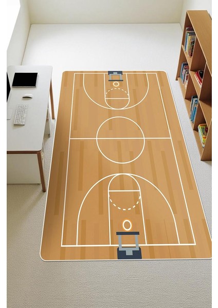 Parlak Kadife Kumaş Dijital Baskı Dot Kaymaz Tabanlı Çocuk ve Genç Odası Halısı H0651