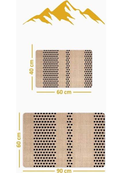 Yıkanabilir Kaymaz Tabanlı Modern Desenli 2'li Banyo Paspas Takımı BPS0040 fiyatları