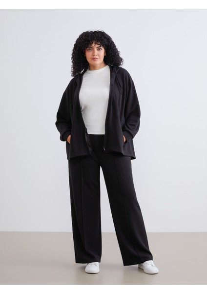 Büyük Beden Beli Lastikli Kadın Eşofman Altı