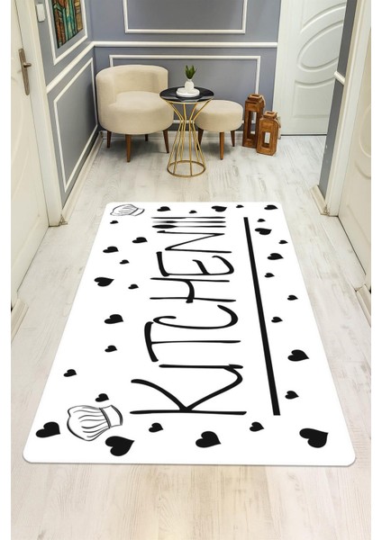 Kitchen Desenli Dijital Baskı Kaymaz Taban Mutfak Halısı H0060 fiyatları