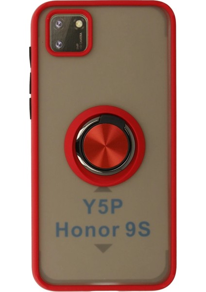 Huawei Y5P Kılıf Montreal Yüzüklü Silikon Kapak - KIRMIZI-(5796) - TG0012-2R5A91