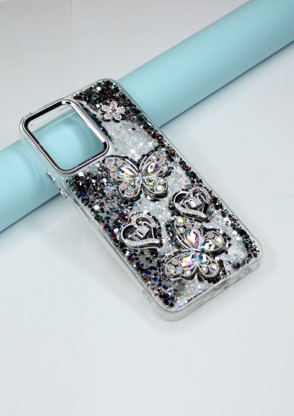 Vivo Y16 Kılıf Kelebek Desenli Parlak Simli Kapak fiyatları