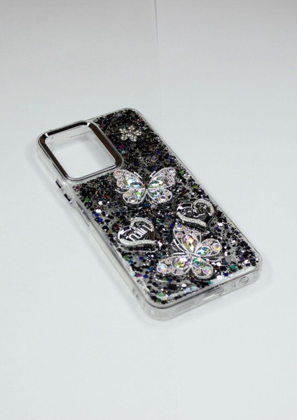 Vivo Y16 Kılıf Kelebek Desenli Parlak Simli Kapak fırsatları