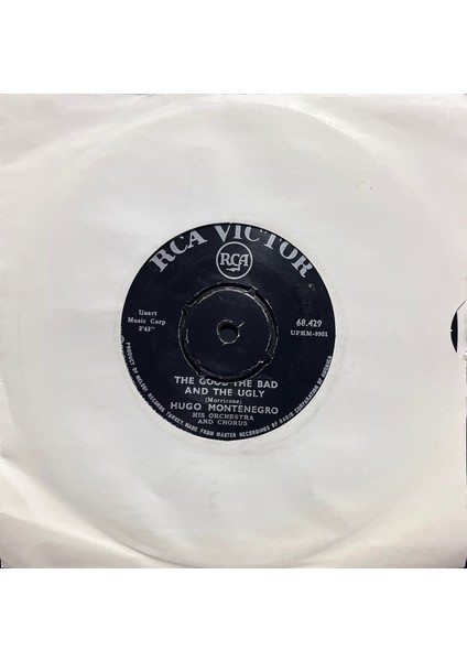 Hugo Montenegro The Good The Bad And The Ugly 45LIK Plak