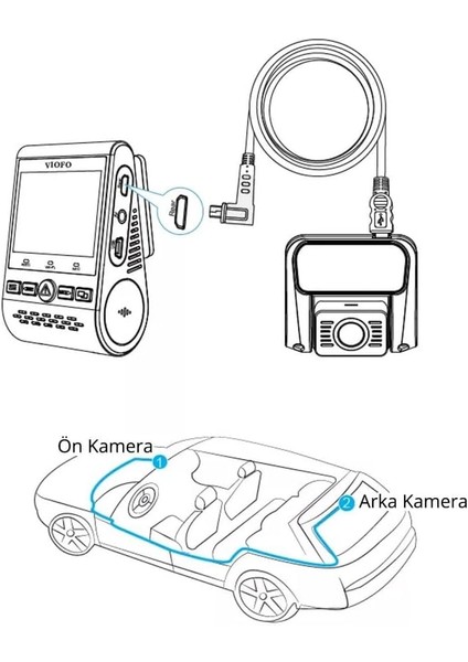 A129 Plus Araç Kamerası Için Arka Kamera Kablosu 8 Metre modelleri