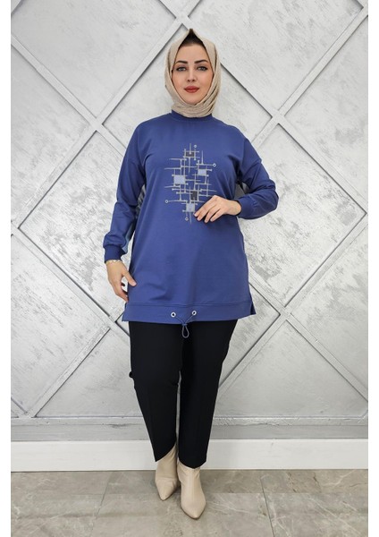 Kadın Baskı Detaylı Tesettür Tunik fiyatları