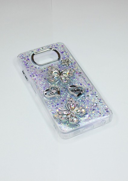 Poco X3 Pro Kılıf Kelebek Desenli Parlak Simli Kapak fırsatları