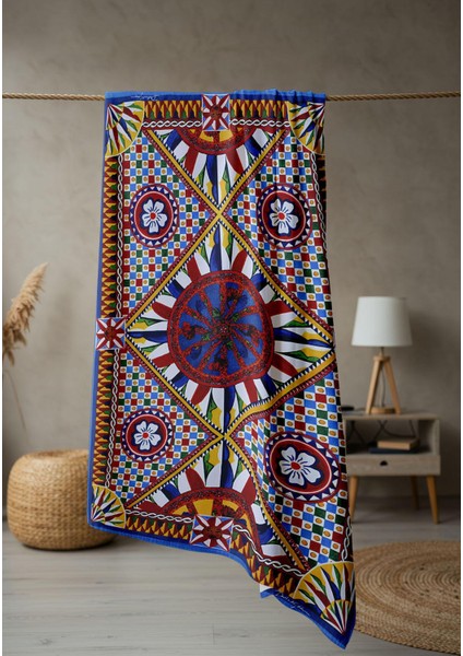 Dijital Baskı Plaj Deniz Havlusu Modern Desenli Peştamal (80X160 Cm) HVL0067 fiyatları