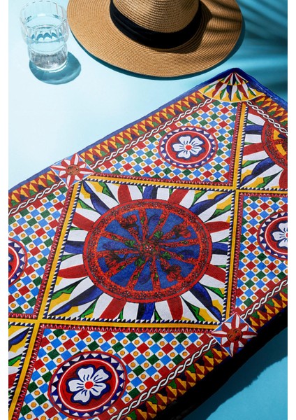 Dijital Baskı Plaj Deniz Havlusu Modern Desenli Peştamal (80X160 Cm) HVL0067 modelleri