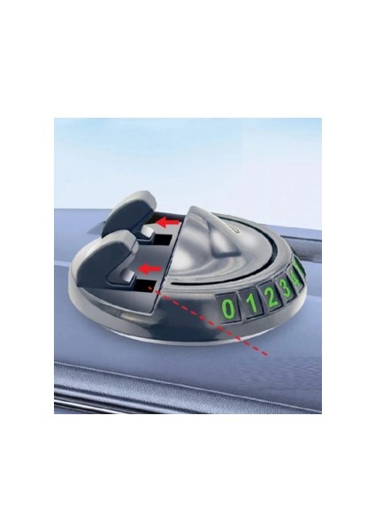 360° Dönebilen Yapışkanlı Numaratörlü Araç Telefon Tutucu