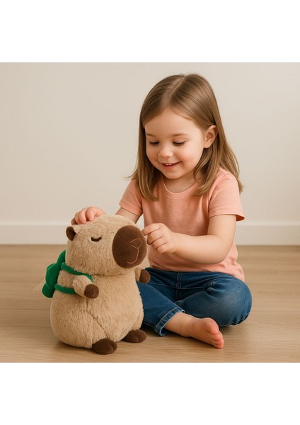 Capybara Sevimli Peluş Oyuncak 30 cm - Yumuşak & Sevimli Çıkarılabilir Kaplumbağa Çantalı modelleri