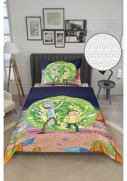 Parlak Kadife Kumaş Tek Kişilik Çocuk Yatak Örtüsü Seti (2 Parça) TKY0011 fiyatları