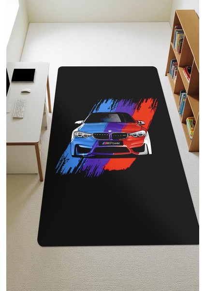 Parlak Kadife Kumaş Dijital Baskı Dot Kaymaz Tabanlı Çocuk ve Genç Odası Halısı H0835