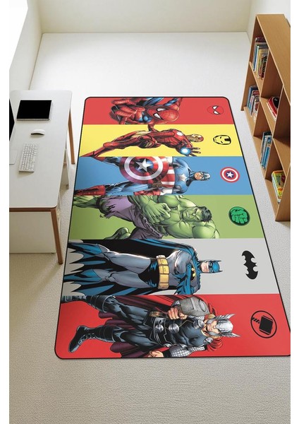 Parlak Kadife Kumaş Dijital Baskı Dot Kaymaz Tabanlı Çocuk ve Genç Odası Halısı H0560