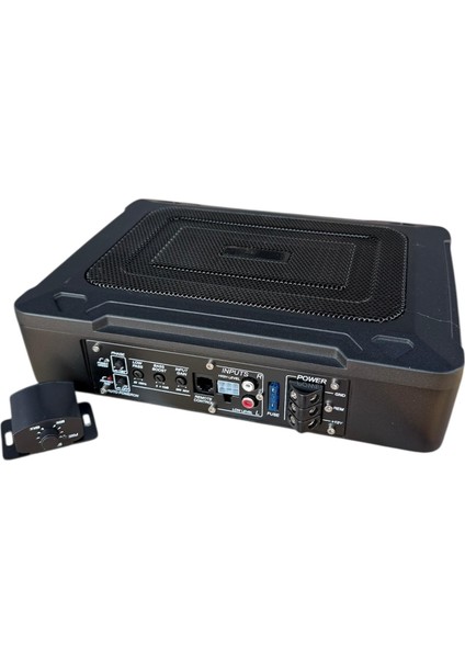 Ay-80C Slim Koltuk Altı Bas Subwoofer Aktif Yer Kaplamaz 600Wat-300 Rms Kendinden Amfili Bas Kontrollü