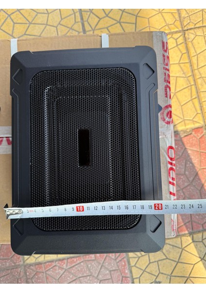 Ay-80C Slim Koltuk Altı Bas Subwoofer Aktif Yer Kaplamaz 600Wat-300 Rms Kendinden Amfili Bas Kontrollü