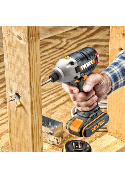 WX261.9 20VOLT/2.0AH Li-Ion Tek Akülü 260NM Kömürsüz Profesyonel Darbeli Matkap fırsatları