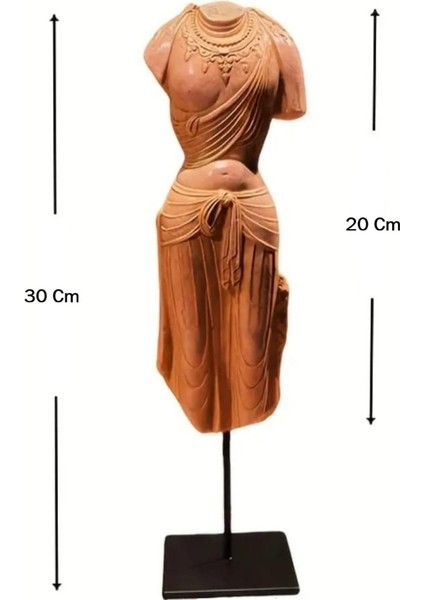 Antika Görünüm Zen Vücut Heykeli Buddha Zen Ev Dekoru Büstleri Büyük Boy Heykel 30 cm