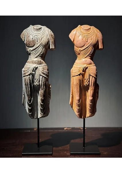 Antika Görünüm Zen Vücut Heykeli Buddha Zen Ev Dekoru Büstleri Büyük Boy Heykel 30 cm modelleri