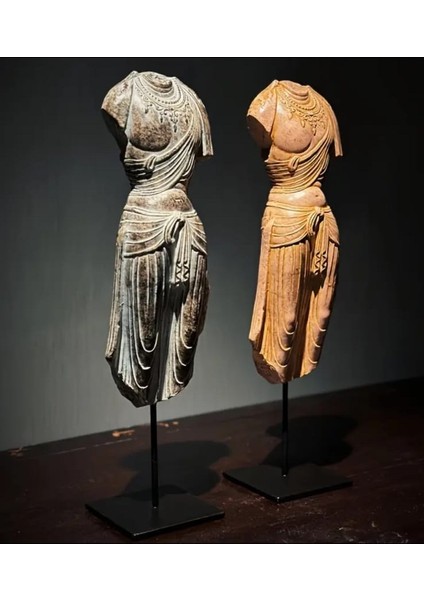 Antika Görünüm Zen Vücut Heykeli Buddha Zen Ev Dekoru Büstleri Büyük Boy Heykel 30 cm fırsatları