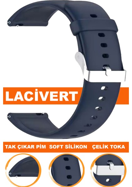 tcl mt40-mt40x akıllı çocuk saati uyumlu soft silikon saat kordonu kayışı a72-lacıvert