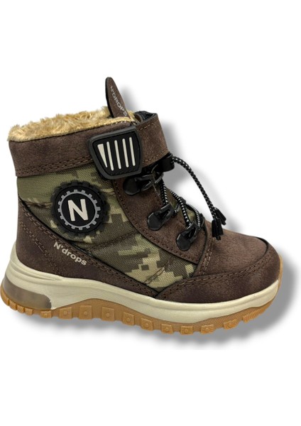 015-26 Deri Kürklü Kamuflaj Paraşüt Kumaş Çocuk Bot Vizon Bej 26-30 fiyatları