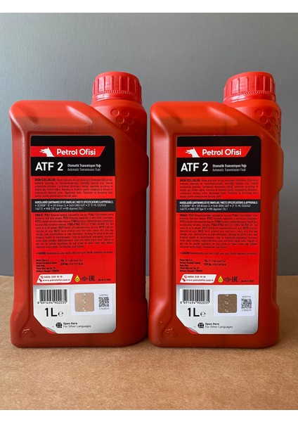 (2 Adet) Atf 2 Kırmızı Renk 1 Litre Direksiyon Atf Yağı (10/2025 Üretim) (2 Adet) modelleri