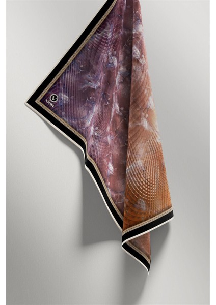 Twill Batik Desenli Pembe Renkli 90X90 Eşarp (Ipek Içermez) Kenar Dikiş Şekli El Dikişli fırsatları