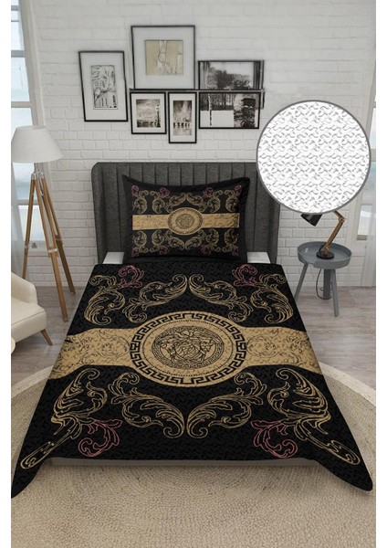 Parlak Kadife Kumaş Kapitoneli Tek Kişilik Yatak Örtüsü Seti (2 Parça) TKY0004 fiyatları