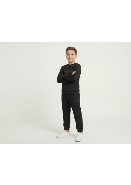 3 Iplik Garson Şardonlu Kabartmalı Baskı Siyah Kombin 1 fiyatları