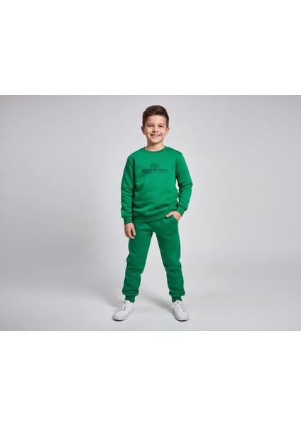 3 Iplik Garson Şardonlu Kabartmalı Baskı Yeşil Kombin 4 fiyatları