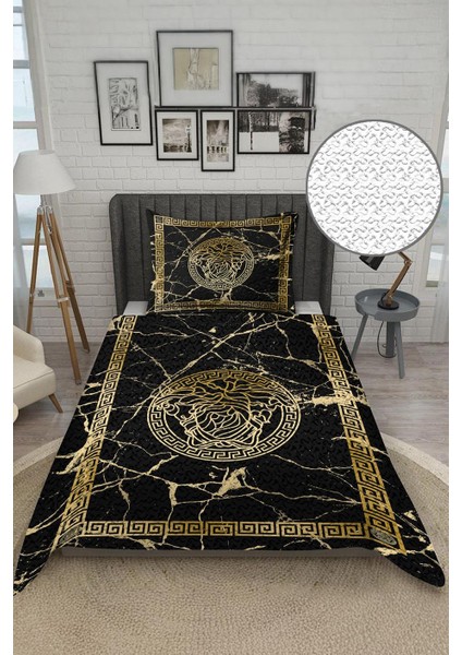 Parlak Kadife Kumaş Kapitoneli Tek Kişilik Yatak Örtüsü Seti (2 Parça) TKY0006 fiyatları