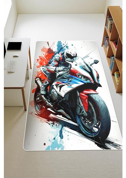 Parlak Kadife Kumaş Dijital Baskı Dot Kaymaz Tabanlı Çocuk ve Genç Odası Halısı H0668