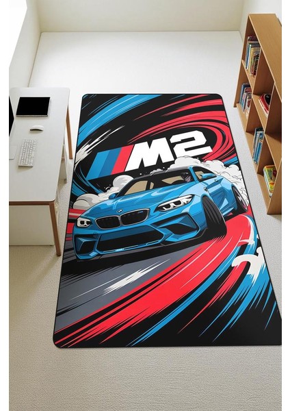 Parlak Kadife Kumaş Dijital Baskı Dot Kaymaz Tabanlı Çocuk ve Genç Odası Halısı H0672