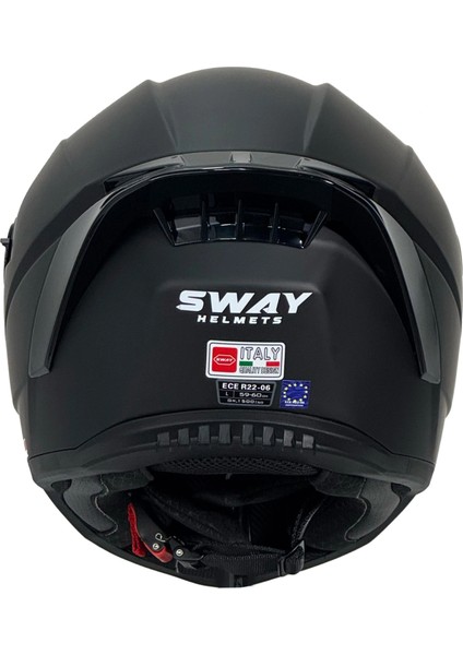 Kask Sway Sw 869 Matt Black (Siyah Camlı) fırsatları