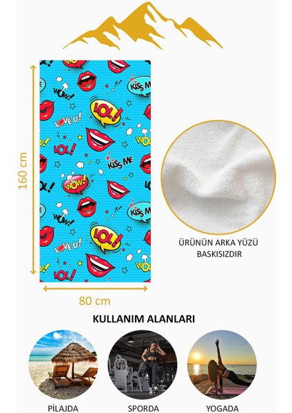 Dijital Baskı Plaj Deniz Havlusu Modern Desenli Peştamal HVL0174 fırsatları