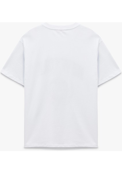 Kısa Kollu Bisiklet Yaka Pamuklu Oversize Baskılı Tişört fiyatları
