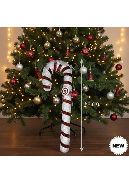 Lüks Dev Yılbaşı Baston 60 cm