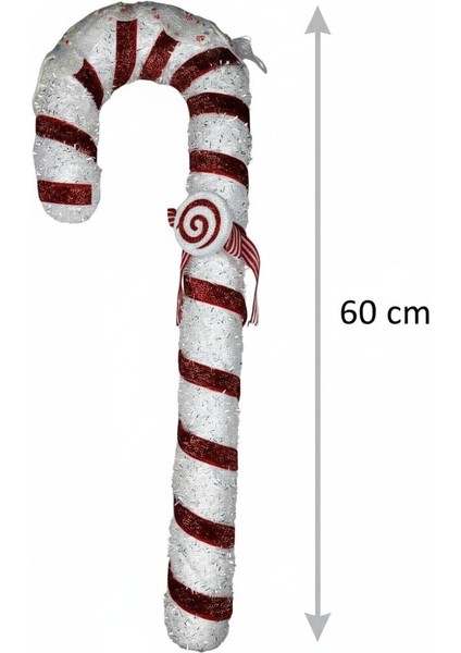 Lüks Dev Yılbaşı Baston 60 cm fiyatları