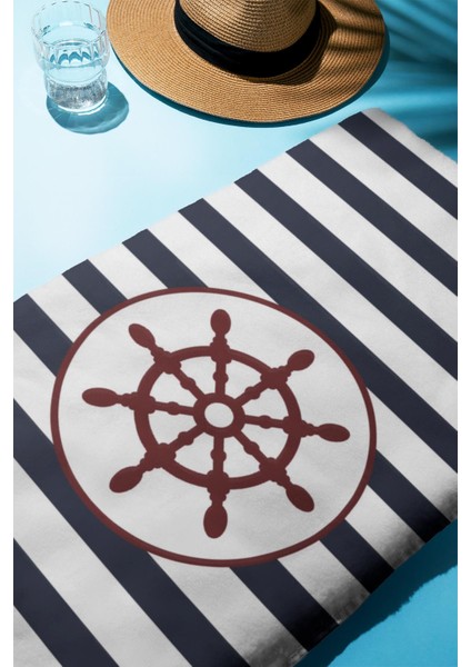 Dijital Baskı Plaj Deniz Havlusu Dümen Desenli Peştamal HVL0007 fiyatları