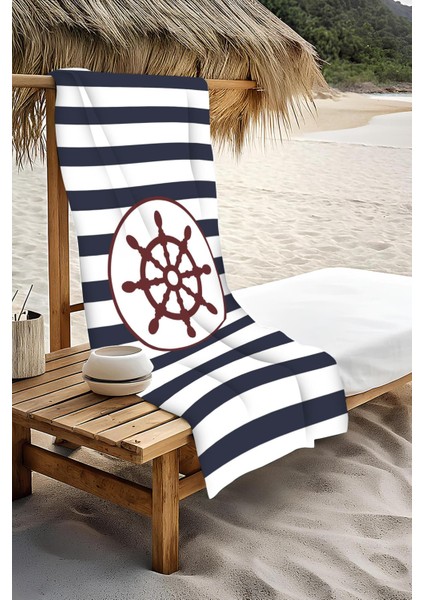 Dijital Baskı Plaj Deniz Havlusu Dümen Desenli Peştamal HVL0007 modelleri