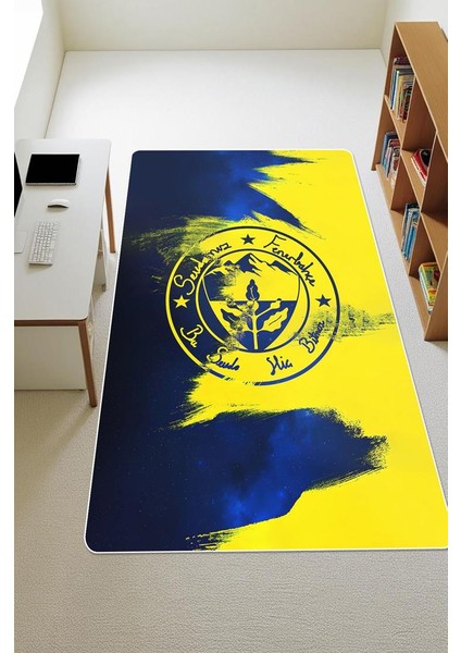 Parlak Kadife Kumaş Dijital Baskı Dot Kaymaz Tabanlı Çocuk ve Genç Odası Halısı H0927