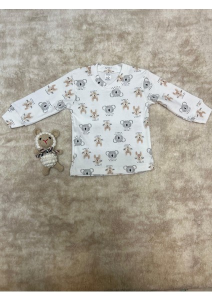 Koala ve Tavşan Desenli 2’li Çocuk Pijama Takımı – %100 Pamuk – Unisex Uzun Kollu Pijama Seti fiyatları